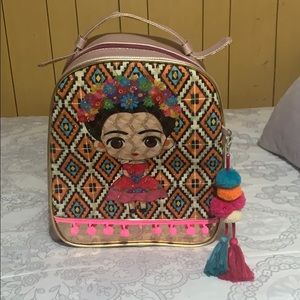 Mexican hand made backpack. Frida khalo